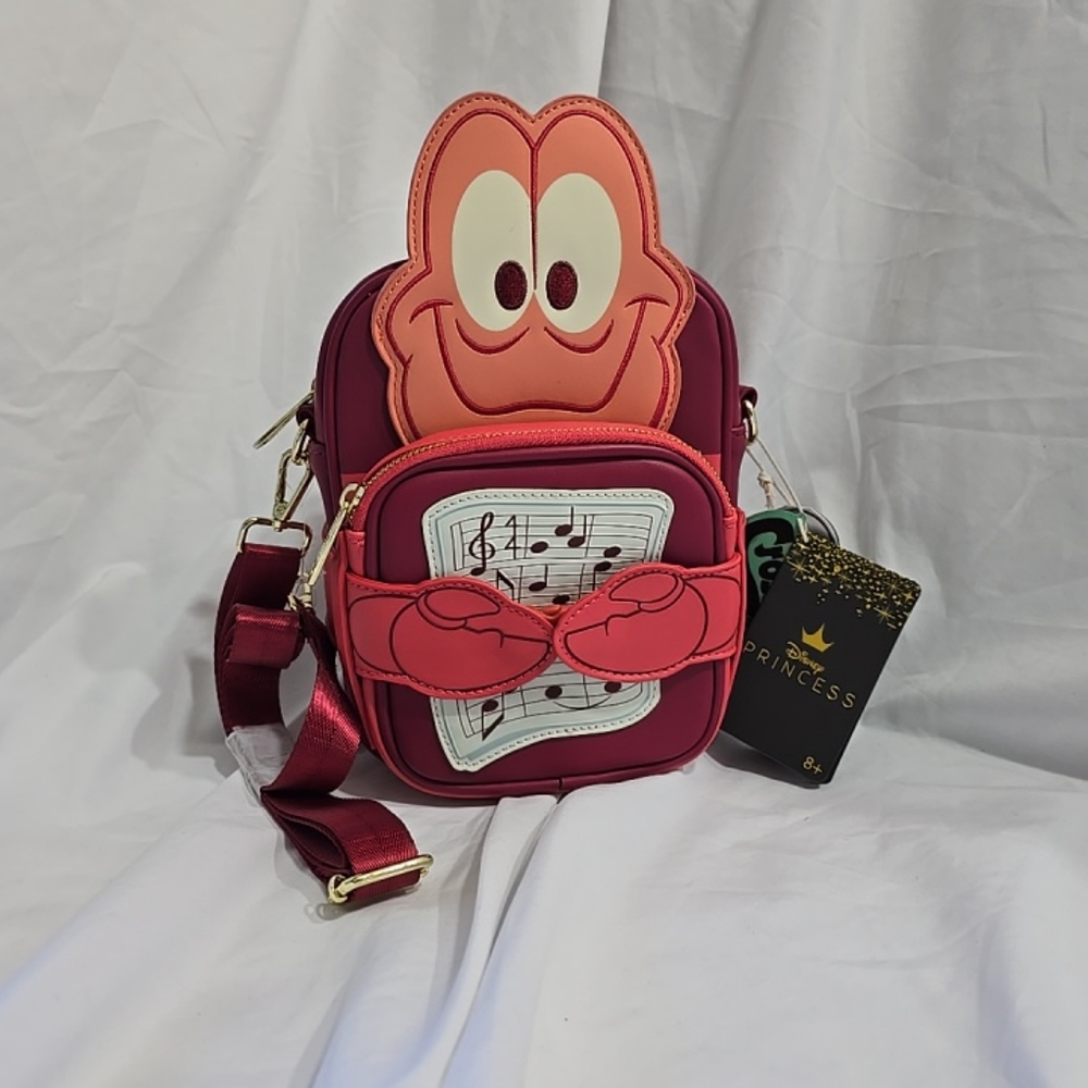 NWT Loungefly Disney The Little Mermaid 35th Anniv Sebastian Bag with Coin Bag